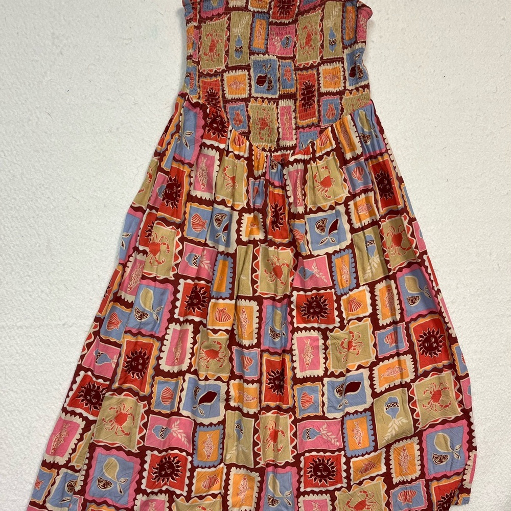 Patrons of Peace Smock Maxi Dress